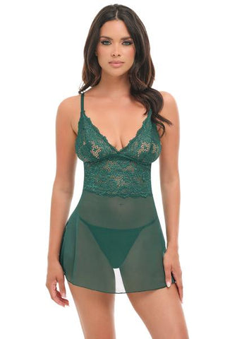 Alessia Babydoll and G-String - Rain Forest -