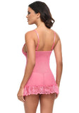 Soft Cup Lace Babydoll and G-String - Pink Lemonade -