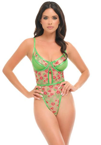 Cheri Teddy - Cherry/Vibrant Green -
