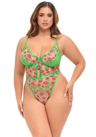 Cheri Teddy - Cherry/Vibrant Green -