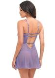 Vanessa Babydoll and G-String - Purple Haze -