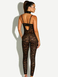 Wear Me Now, Wear Me Later Snake Lace Bodysuit - Black -