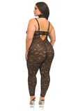Wear Me Now, Wear Me Later Snake Lace Bodysuit - Black -