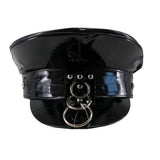 Police Hat with Rings - Black