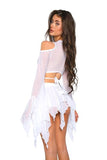 Mesh Flow Top - White -