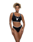 Sporty Bunny Two Piece Lounge Set - Black/White - One Size