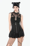 Corseted Punk Balloon Shorts - Black -