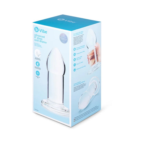 B-Vibe Advanced 8 in. Glass Anal Dilator