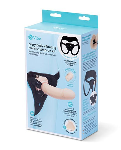 B-Vibe Every Body Vibrating Realistic Strap-On Kit