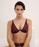 Éloge du Désir Single-wire Triangle Bra - Deep Berry -