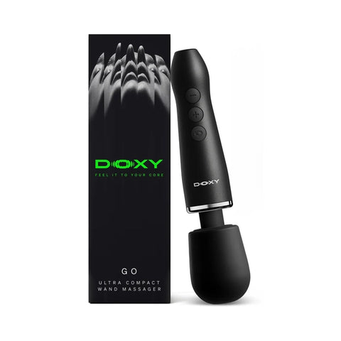 Doxy Go Travel-Sized Wand Massager - Black