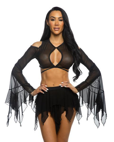 Mesh Flow Top - Black -