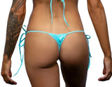 Tie Side Scrunch Back Bottom - Baby Blue - One Size