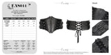 Gothic Crochet Lace-up Zip Girdle - Black -