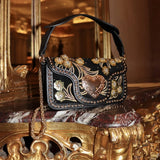 Moonlit Bouquet Mini Bag - Black/Gold