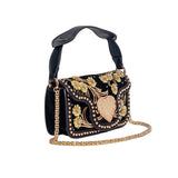 Moonlit Bouquet Mini Bag - Black/Gold
