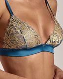 Montparnasse Lace Bralette - Blue -
