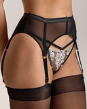 Solferino Garter Belt - Black -