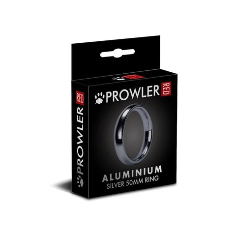 Prowler RED Aluminum Silver 50mm Ring