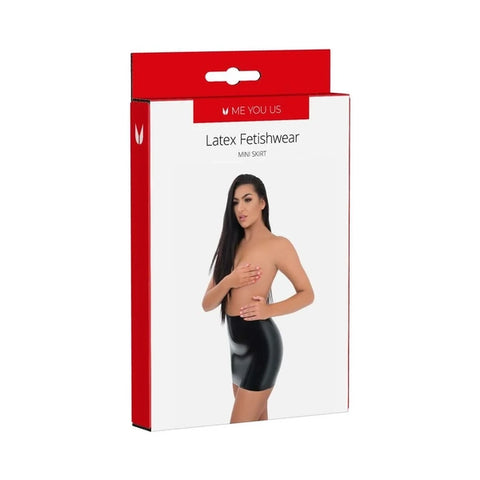 Me You Us Latex Mini Skirt Black -