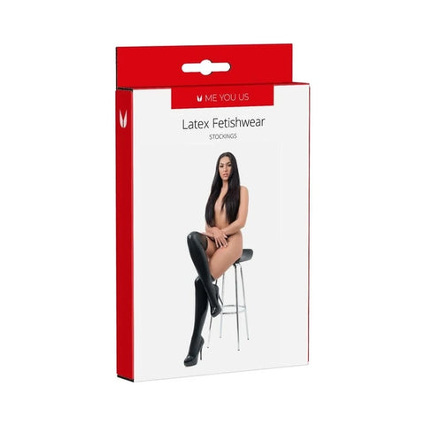 Me You Us Latex Stockings Black -