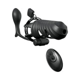 Fantasy C-Ringz Remote-Controlled Vibrating Cock Blocker with Ass-Gasm Plug - Black
