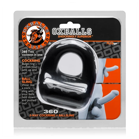 OxBalls 360 Cockring & Ballsling - Black