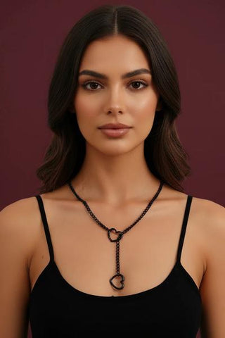 Love & Togetherness Necklace - Black - One Size