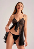 Opera Babydoll Set - Black -