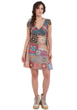 Hot Shot Crochet Mini Wide Skirt - Multi -