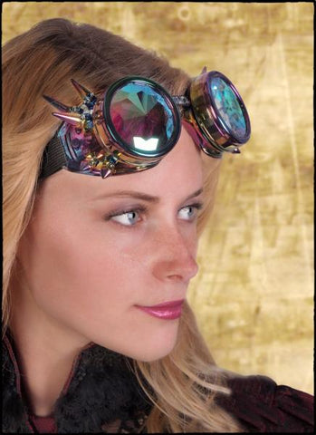 Rainbow - Kaleidoscope Steampunk Goggles - One Size