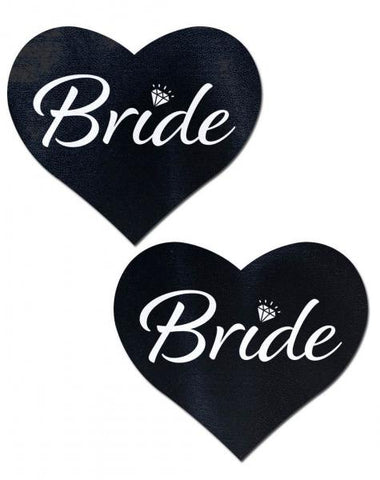 Pastease - Black Heart "Bride" Pasties