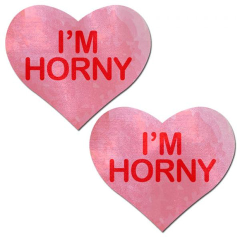Pastease I'm Horny Heart - Pink/Red O/S