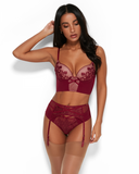 VIP Romanchic Suspender - Bordeaux -