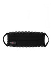 Never Say Never Pleated Face Mask - Black - One Size