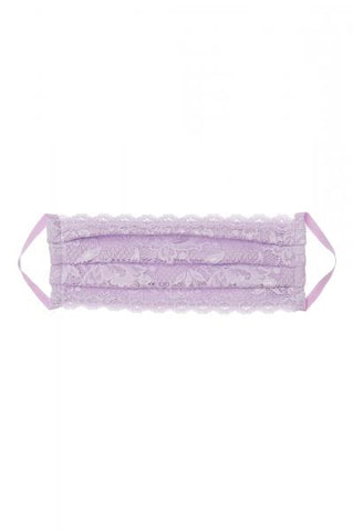Never Say Never Pleated Face Mask - Lavender - One Size
