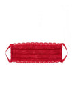 Never Say Never Pleated Face Mask - Mystic Red - One Size