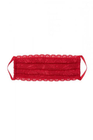 Never Say Never Pleated Face Mask - Mystic Red - One Size