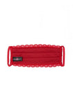 Never Say Never Pleated Face Mask - Mystic Red - One Size