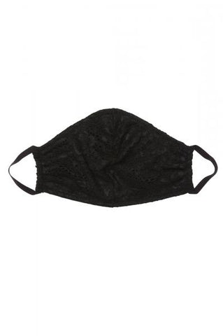 Never Say Never V Face Mask - Black - One Size