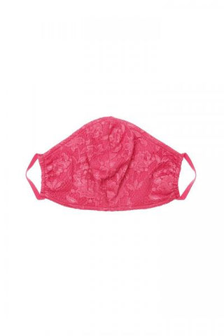 Never Say Never V Face Mask - Hot Pink - One Size