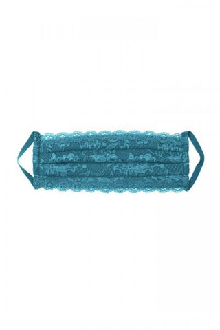 Never Say Never Pleated Face Mask - Blue Curacao - One Size