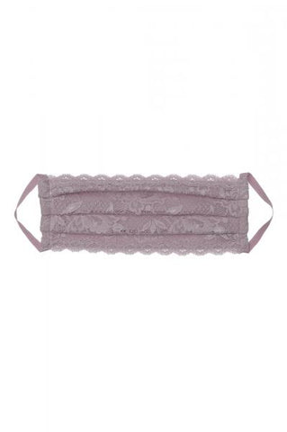 Never Say Never Pleated Face Mask - Dusty Mauve - One Size