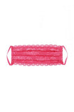 Never Say Never Pleated Face Mask - Hot Pink - One Size