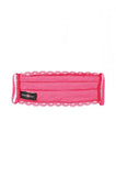 Never Say Never Pleated Face Mask - Hot Pink - One Size