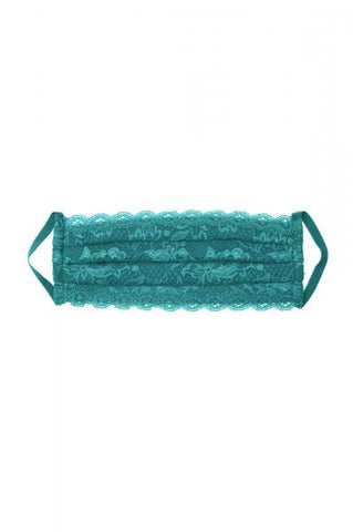 Never Say Never Pleated Face Mask - Jade - One Size