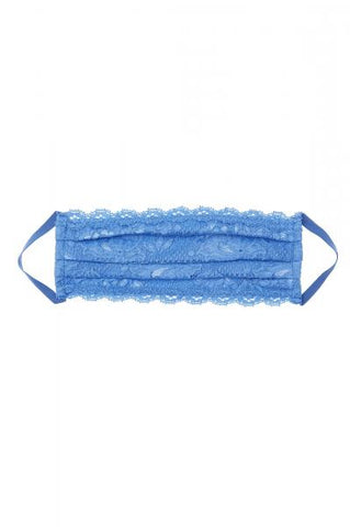 Never Say Never Pleated Face Mask - Sparta Blue - One Size