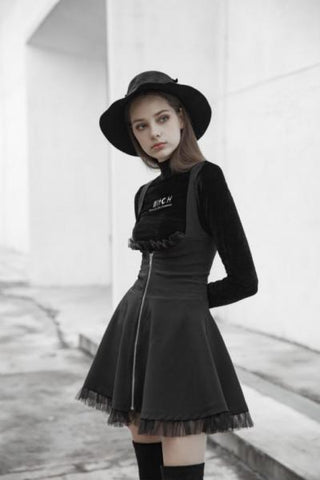 Belted Skirt - Black -