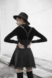 Belted Skirt - Black -