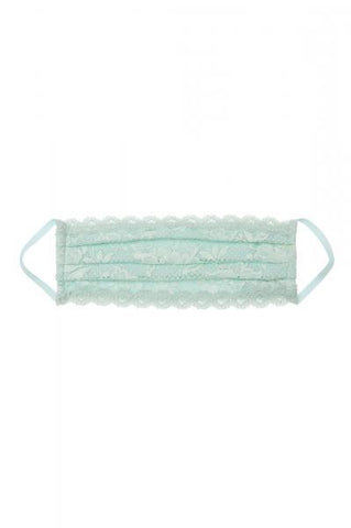 Never Say Never Pleated Face Mask - Dusty Basil - One Size
